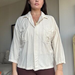 Cream Button-Up Shirt